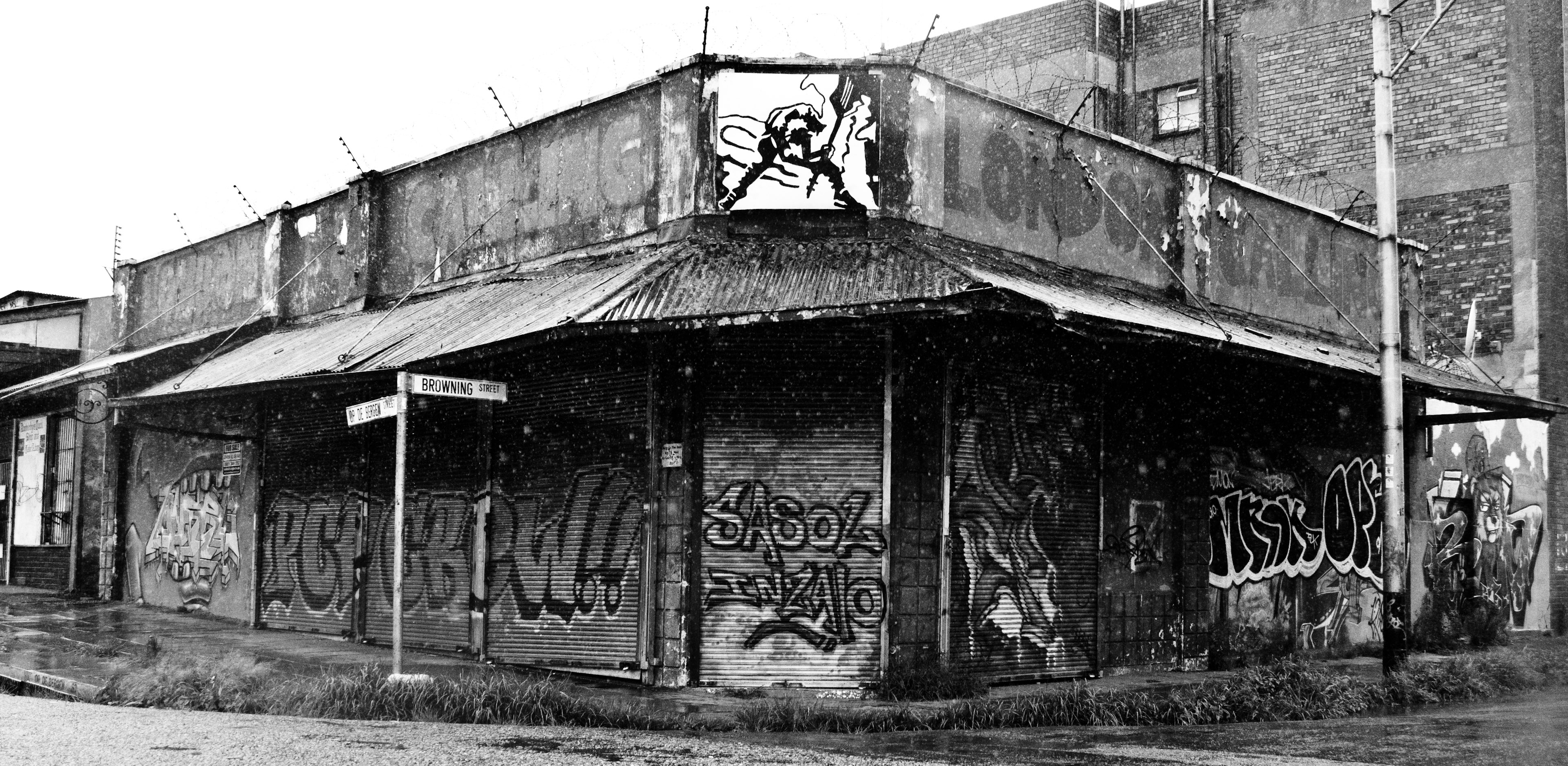 Graphing in the rain.