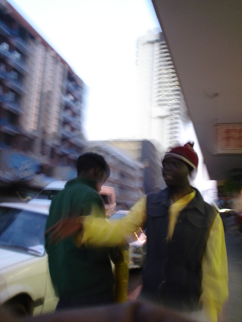 Street kids during rush hour...