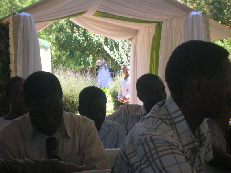 There comes the bride