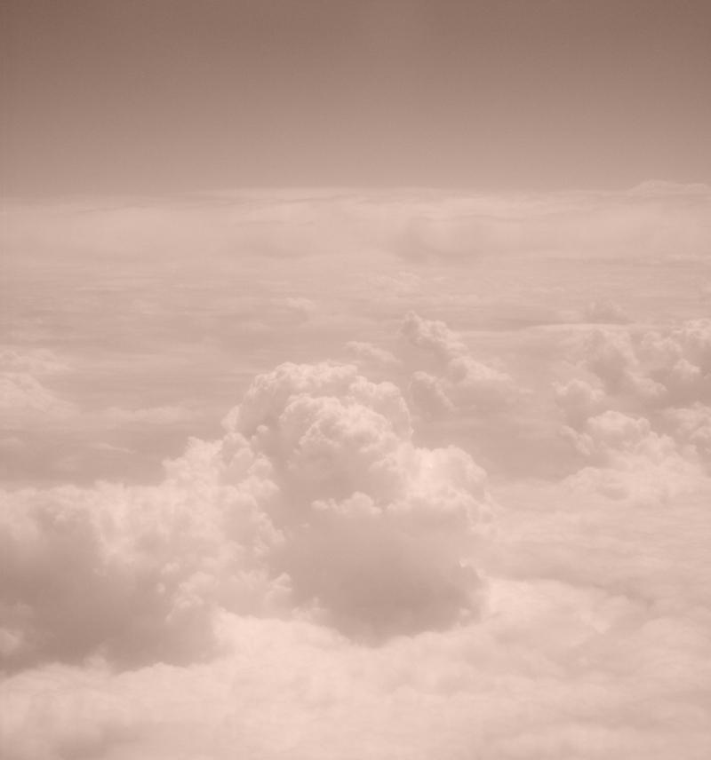 floating on the clouds