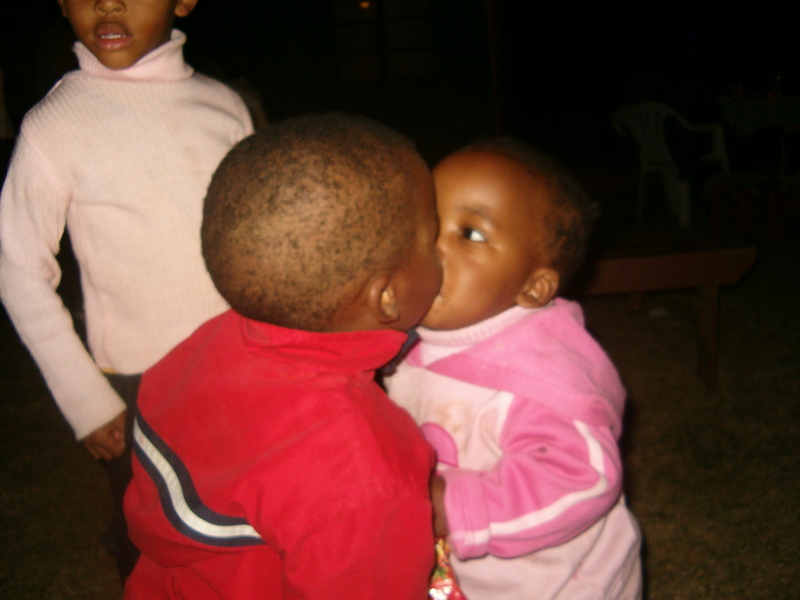 Baby kissing!