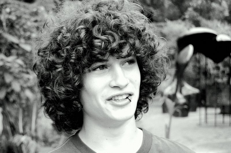white boy with a jewish afro