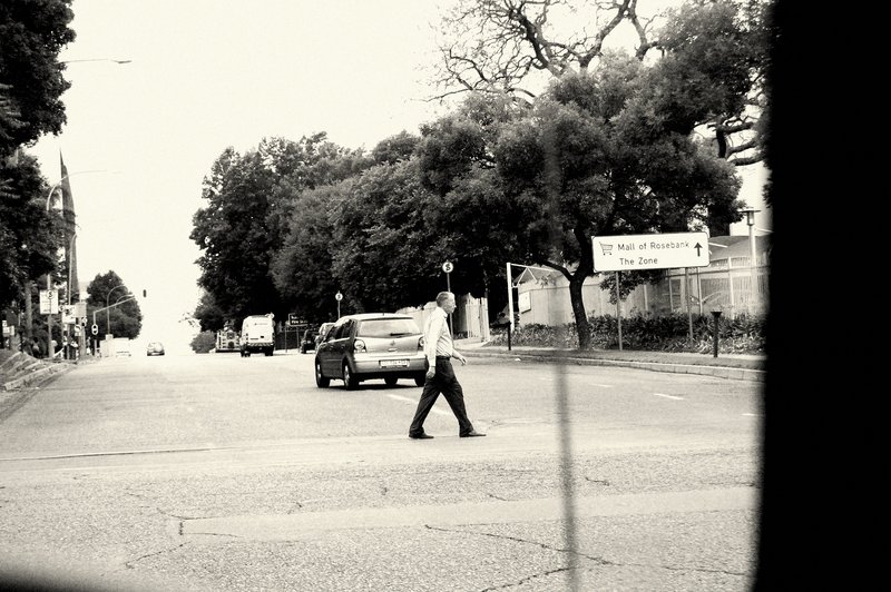 why did the white guy cross the road?