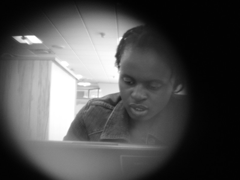 girl opposite my desk