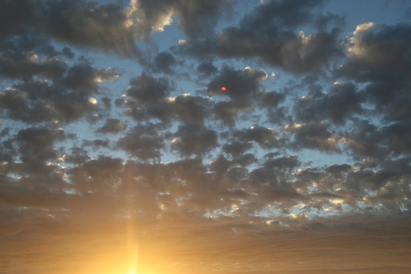 The clouds at sunset