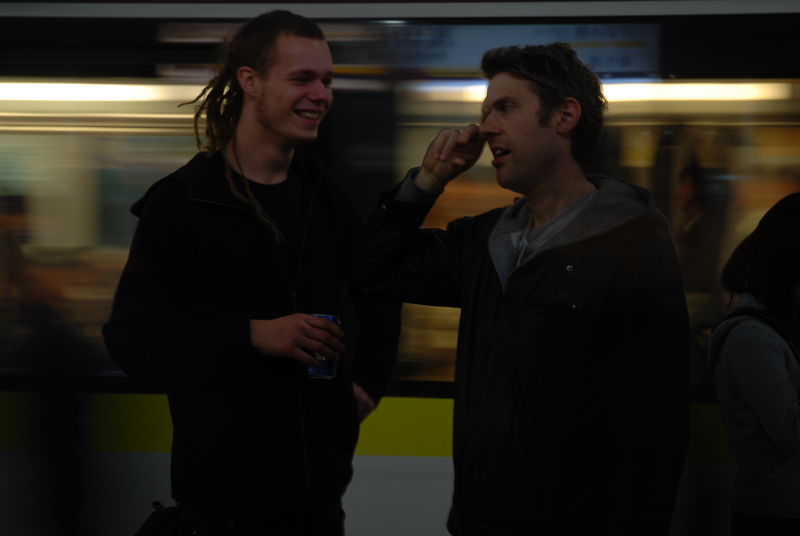 rikhard and morten -Boashan Lu station -electronic market