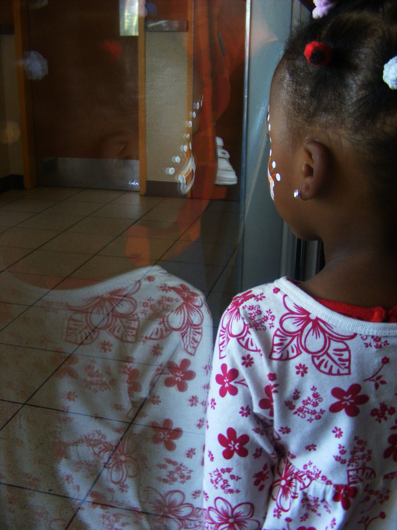 reflection- little girl