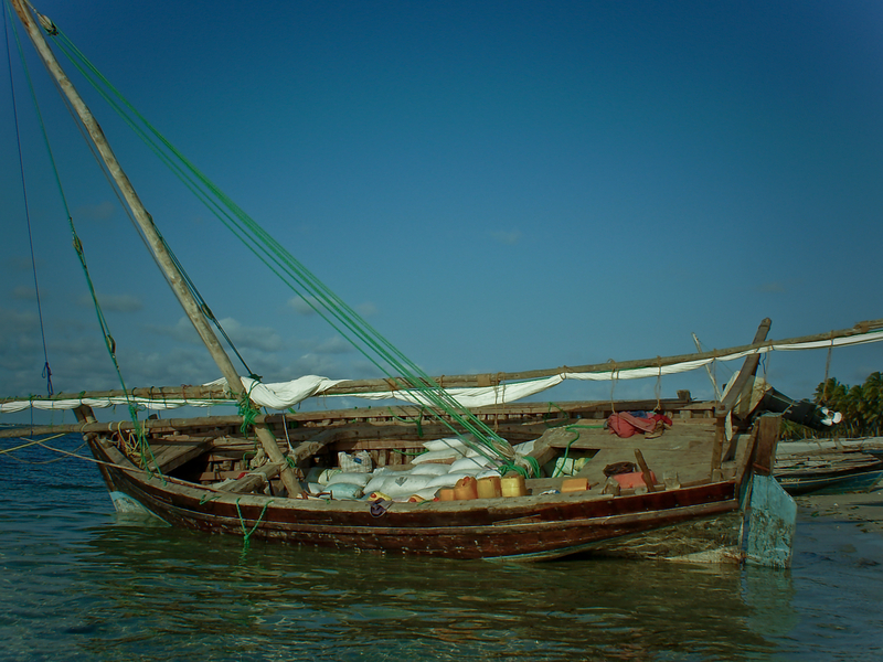 A taxi boat from the Pangane beach - North of Mozambique
