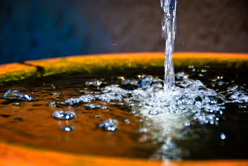 The sound of running water