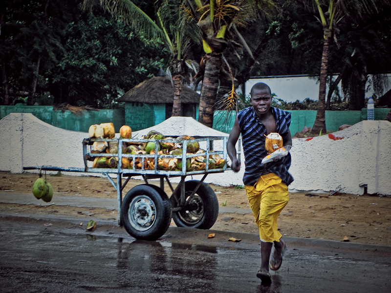 Seller of coconut