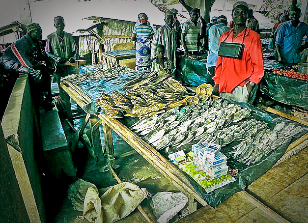 Dried fish vendor