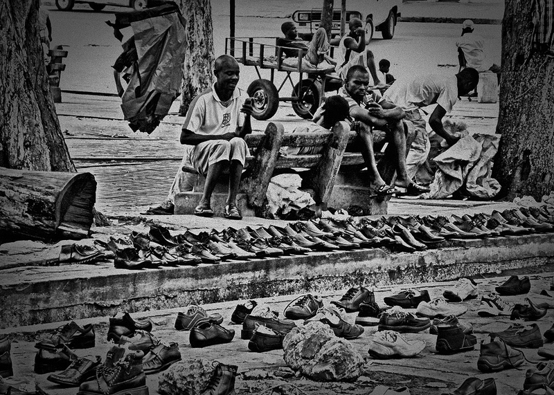 Shoes street vendors