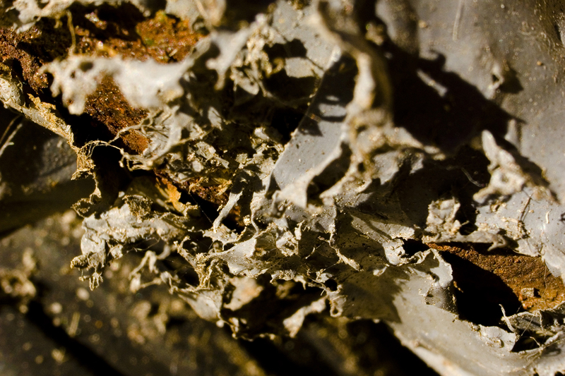 Peeling off old paint