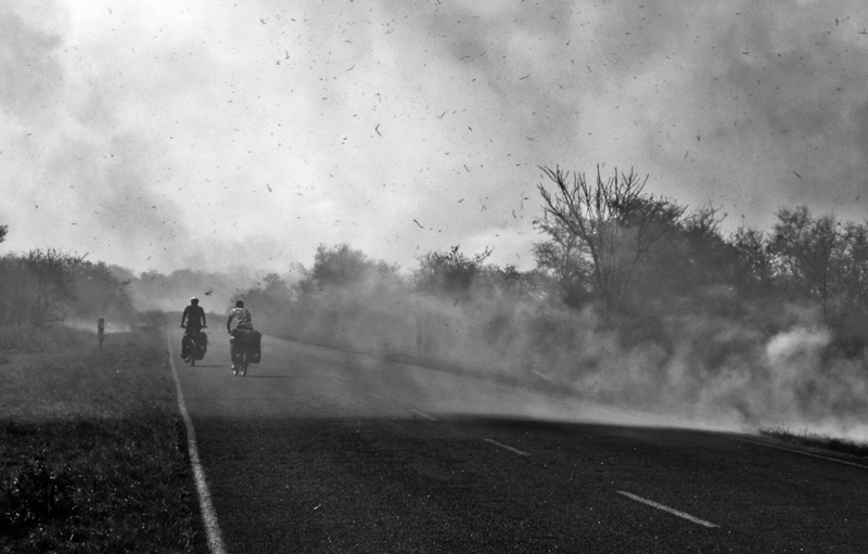 cycling in the smoke