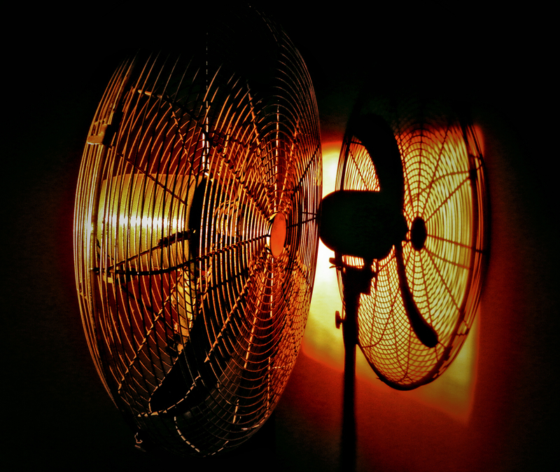 Shadows of a fan