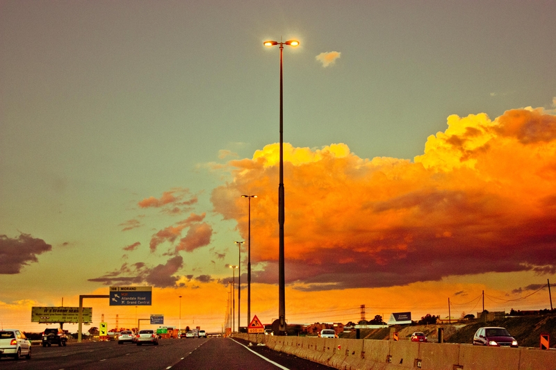 highway sunset