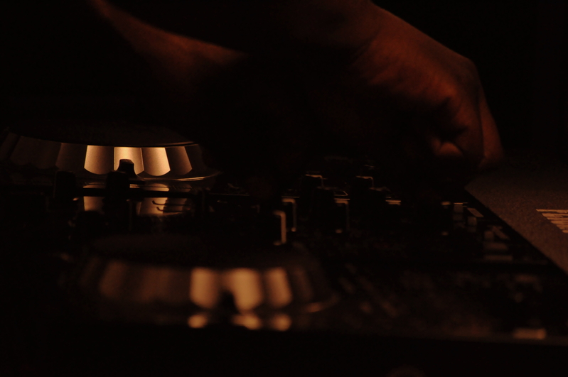 Fooling around with light.....Dj booth