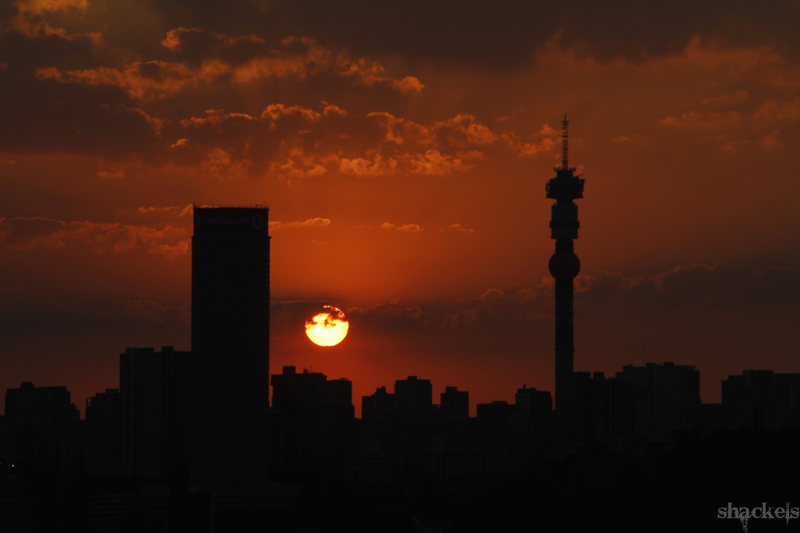 Red Sunset in the urban jungle
