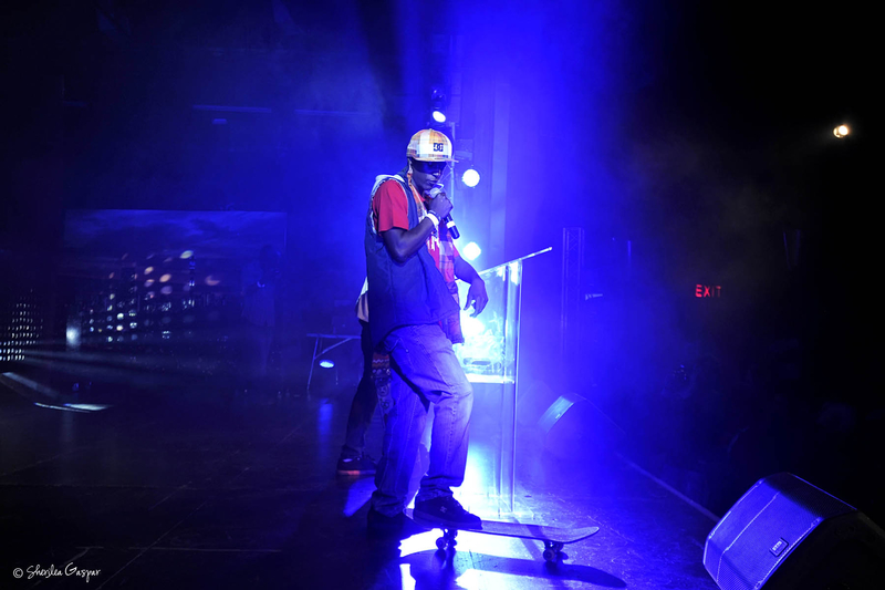 Skater presenting award at the SA Hip Hop Awards 2012