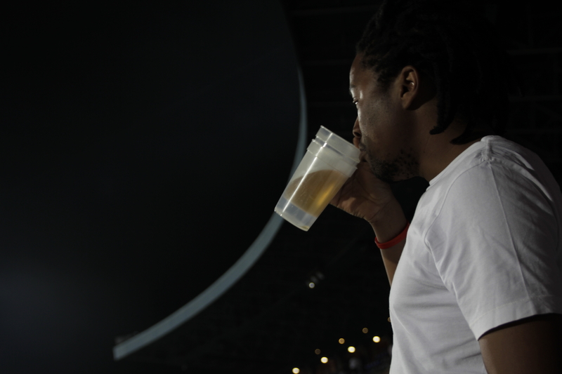 Cricket and draught beer..