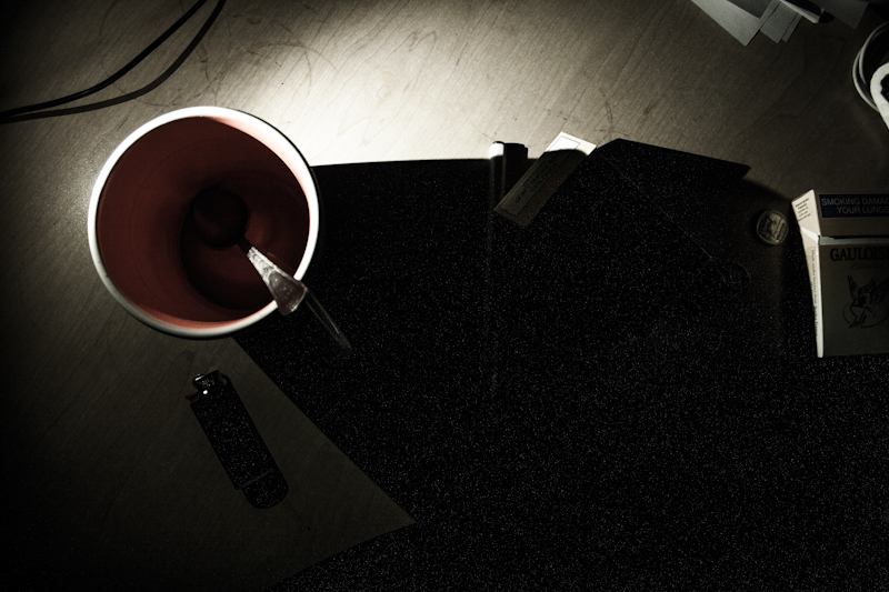 Cigarettes and coffee.