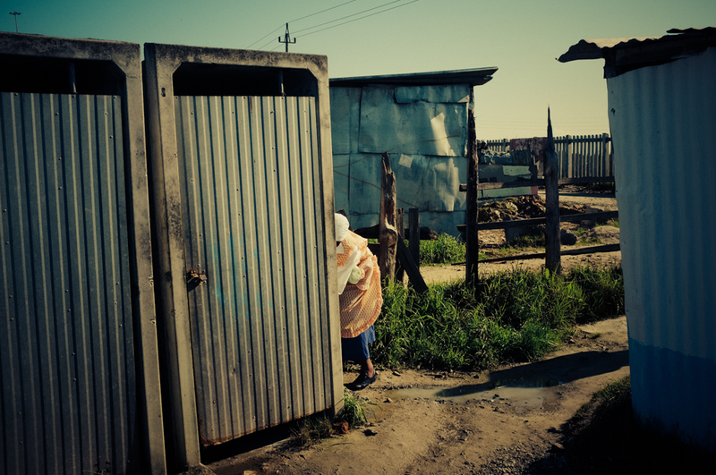 Church sister collecting water