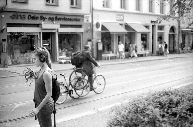 Bikes and a pretty young woman