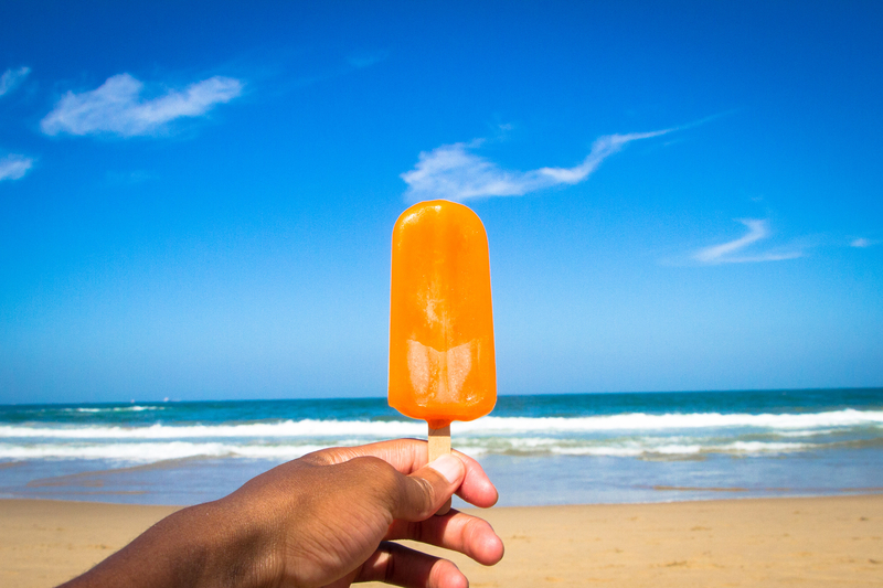 ice pop on beach