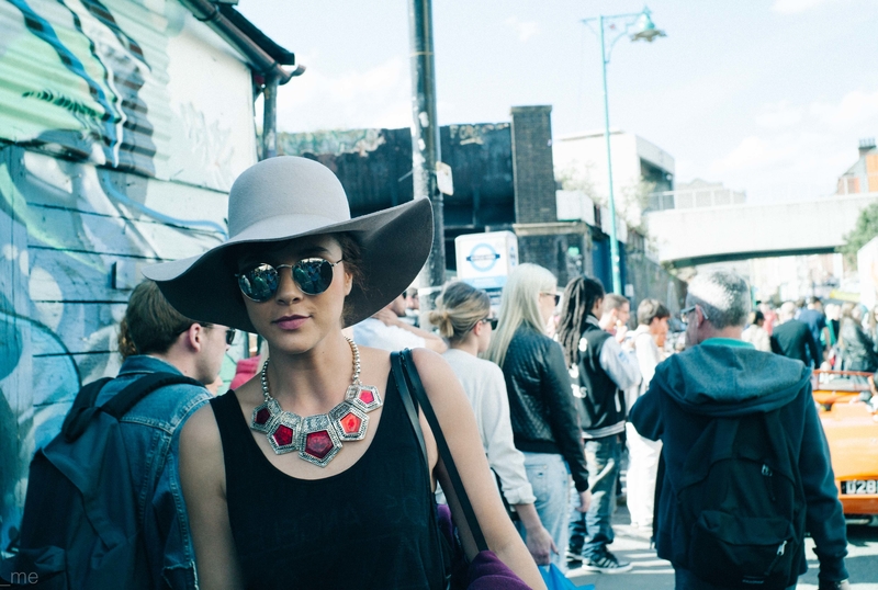 Beautiful woman in a fancy hat