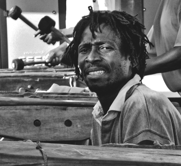 Portrait of the marimbas player