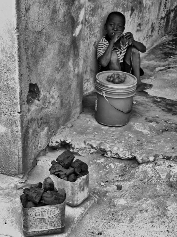 So small and already earning the daily bread