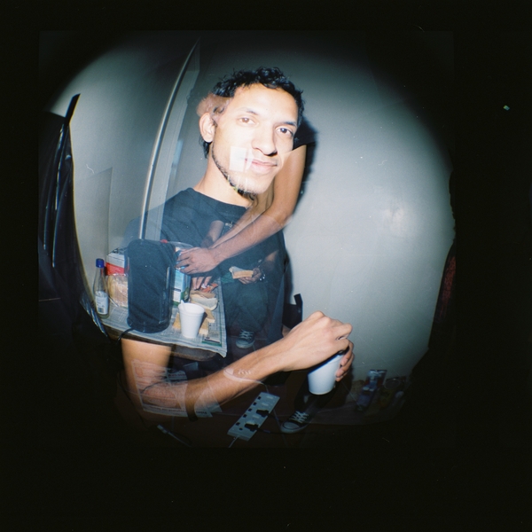 Kyle Shepherd making coffee.