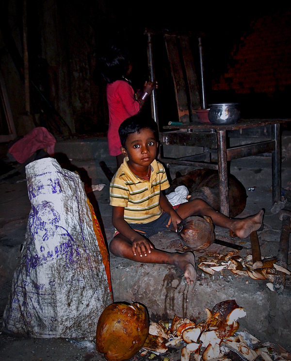 As I walk the city streets, I see these  children, Far away from happiness and much further in life.