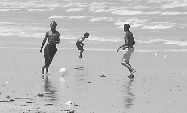 on the beach in muizenburg